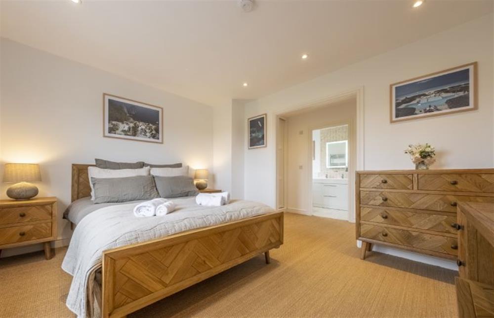 Master bedroom with 5’ king-size bed at Sherborne House, Wells-next-the-Sea