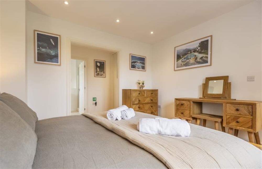 The master bedroom has a dressing area at Sherborne House, Wells-next-the-Sea