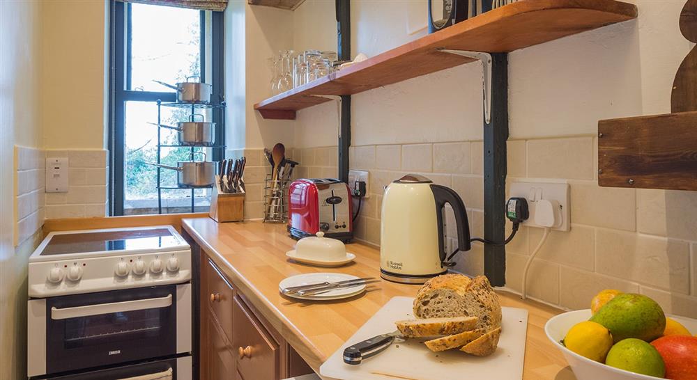 The kitchen at Sherborne West Lodge in Sherborne, Gloucestershire