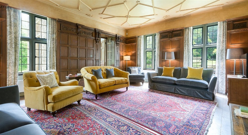 The sitting area at Sherborne West Lodge in Sherborne, Gloucestershire