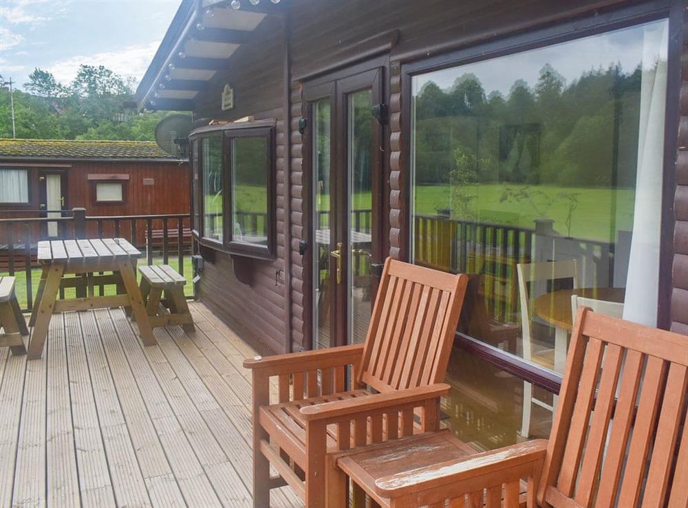 Terrace at Sherdale Lodge in Builth Wells, Powys