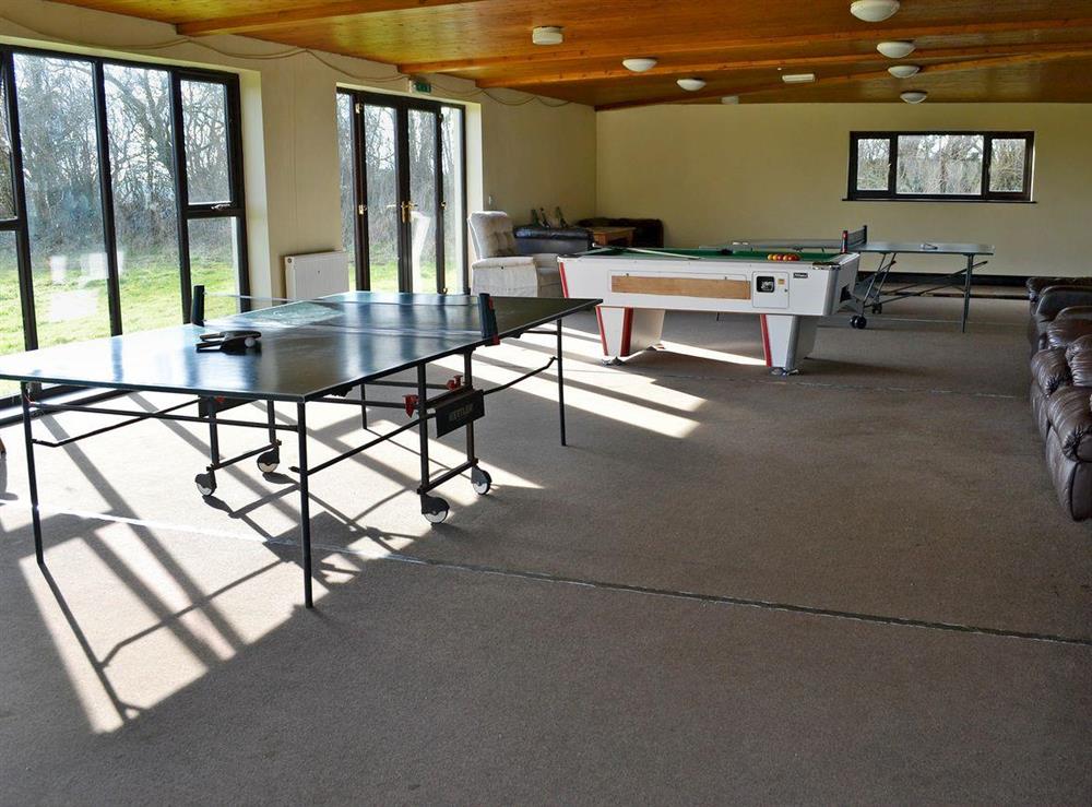 Impressive games room at Great Meadow, 