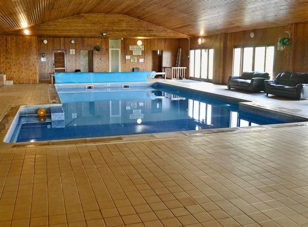 Large indoor heated swimming pool at Tarragon, 
