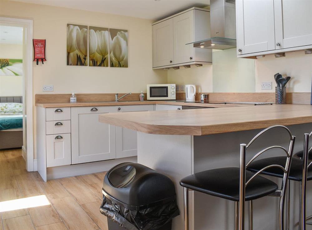 Kitchen area at Sherwood Forest Lodge in Kings Clipstone, near Mansfield, Nottinghamshire