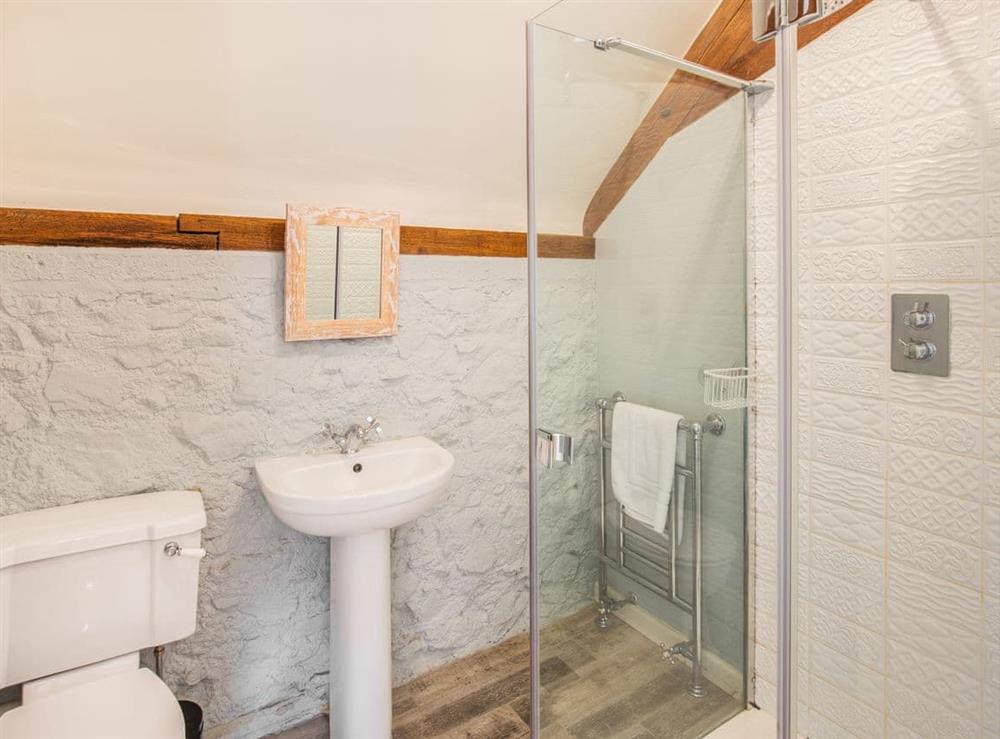 Shower room at Shewte Farm in Bovey Tracey, Devon