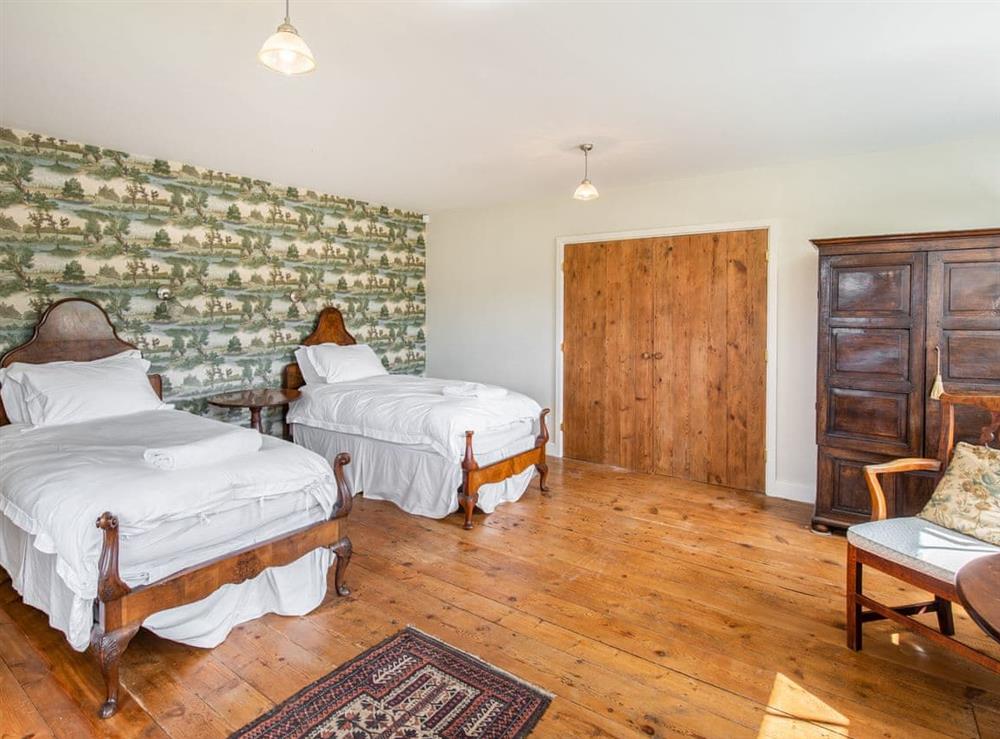 Twin bedroom at Shewte Farm in Bovey Tracey, Devon
