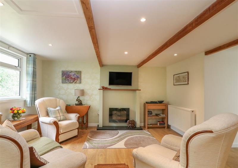 Relax in the living area at Shilstone Lodge, Chagford