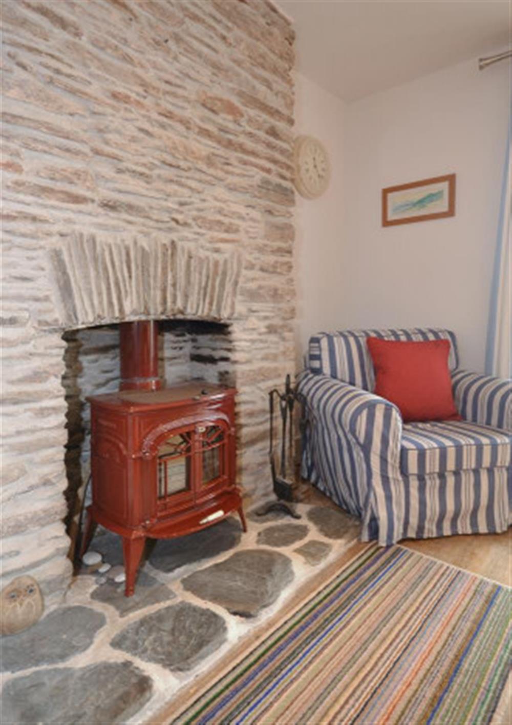 Shingle House fireplace_R at Shingle House in Torcross