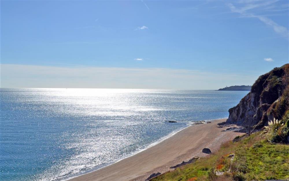 The coastline around Torcross looking towards Start Point.. at Shingle House in Torcross