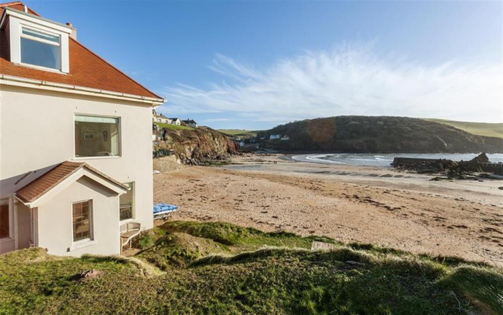 Beach on the doorstep at Shippen Cottage in Hope Cove