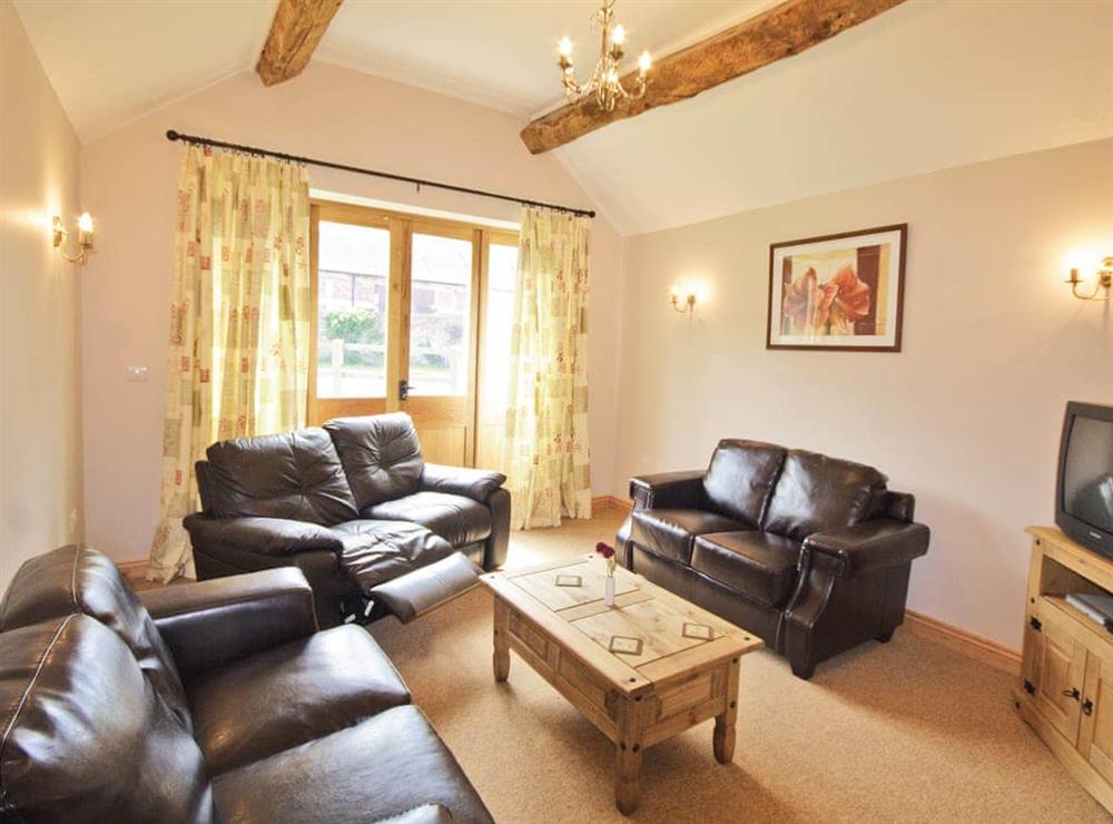 Living room at Shippon Cottage in Plealey, Shrewsbury, Shropshire
