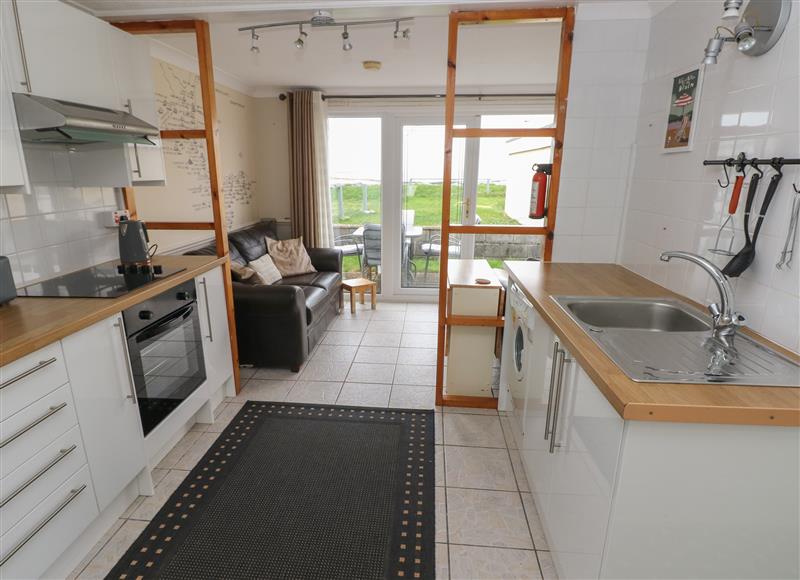 The kitchen at Shipwreck Chalet, Kidwelly