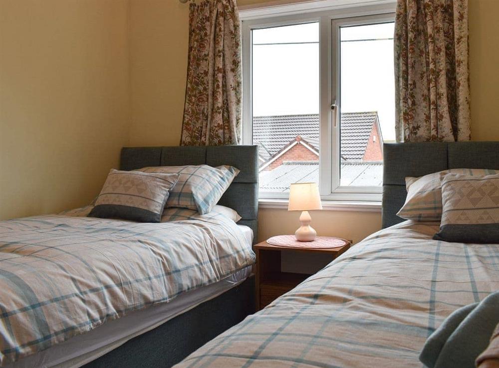 Twin bedroom at Shirleys Cottage in Middlezoy, near Bridgwater, Somerset