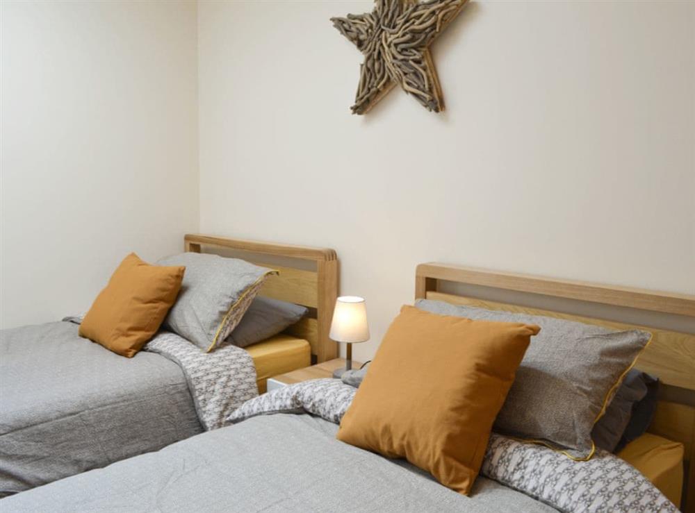 Comfortable twin bedroom at Shoemakers Steading in Hopeman, near Elgin, Highlands, Morayshire