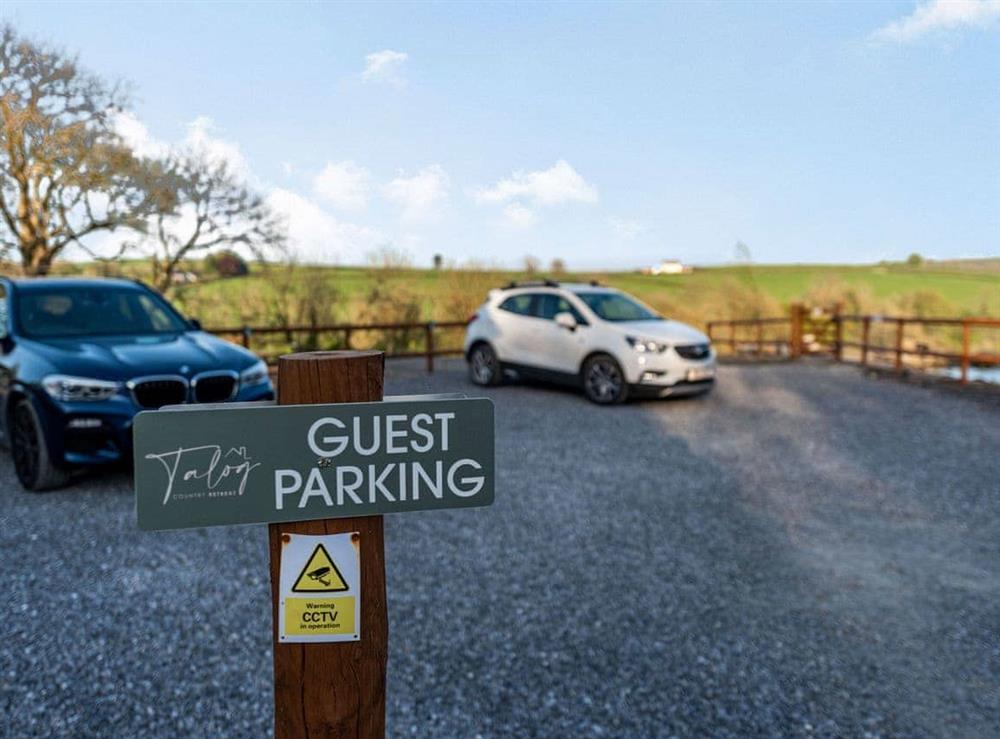 Parking at Shooting Star in Talog, Carmarthenshire, Dyfed