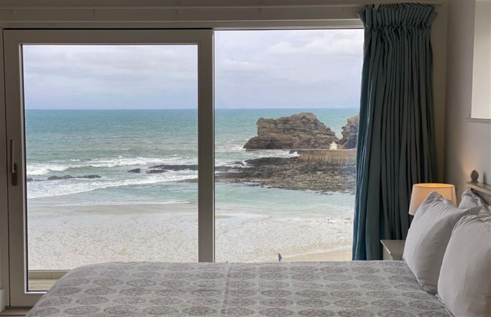 Beautiful views from bedroom two at Shore Edge, Portreath
