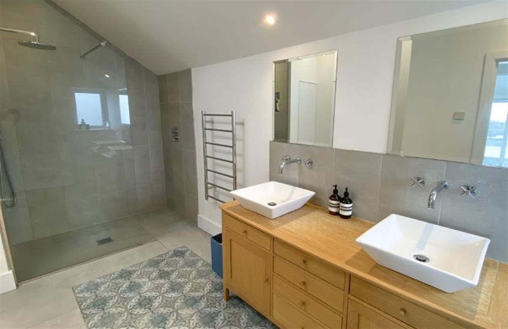 En-suite shower room with walk-in shower at Shore Edge, Portreath