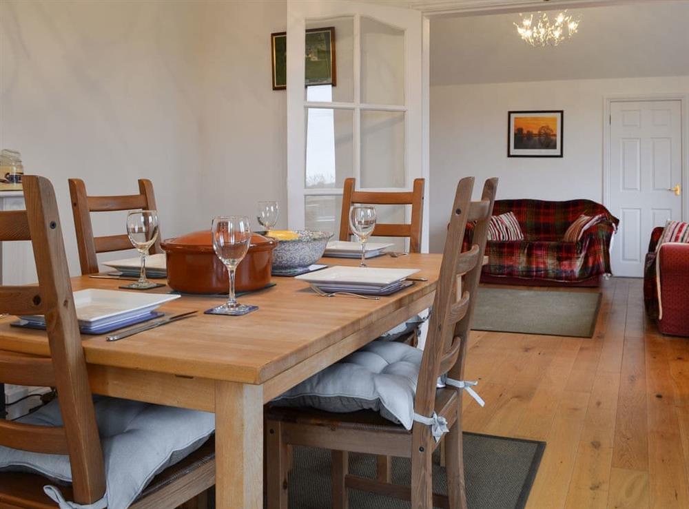 Dining area at Shore Meadow in Silecroft, near Millom, Cumbria