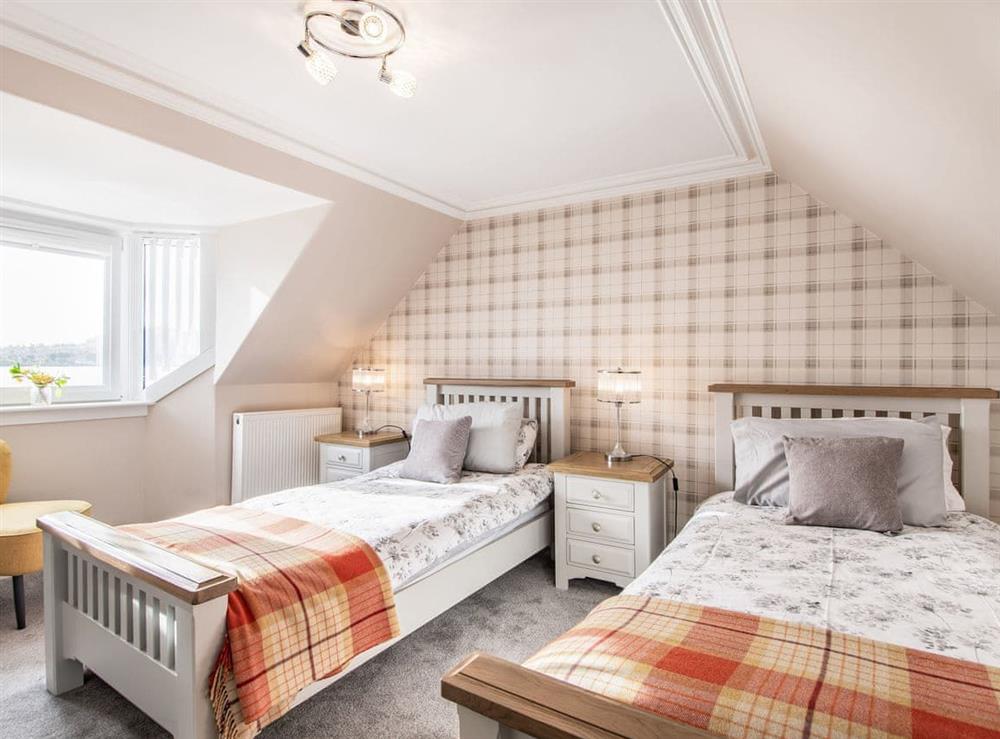 Twin bedroom at Shore View Cottage in Kessock, Inverness, Inverness-Shire