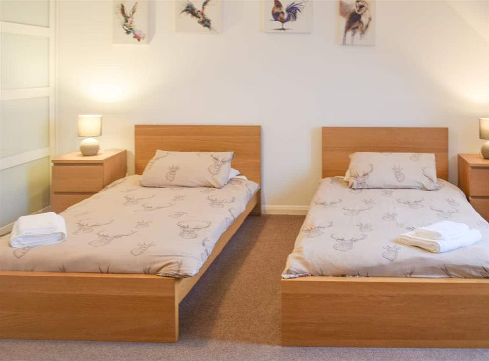 Twin bedroom at Shorehills in Carradale East, near Campbeltown, Argyll