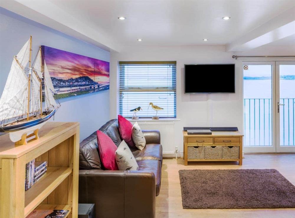 Spacious open plan living space with estuary views at Shoreline in Appledore, Devon