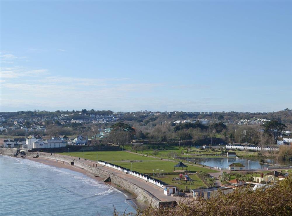 The crescent of promenade along the seafront at Goodrington at Shoreline in Goodrington, near Paignton, Devon