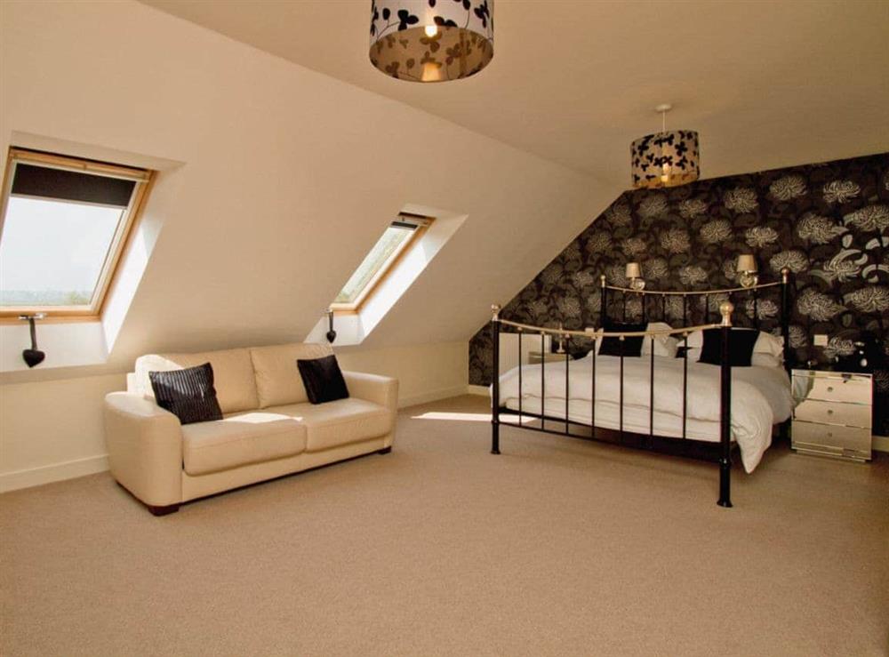 Master bedroom at Shoreline Penthouse in Alnmouth, Northumberland