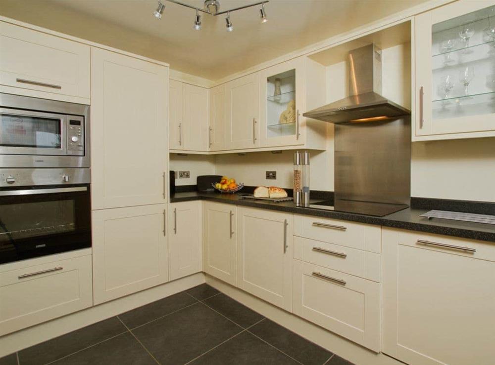 Open plan living/dining room/kitchen at Shoreline Penthouse in Alnmouth, Northumberland