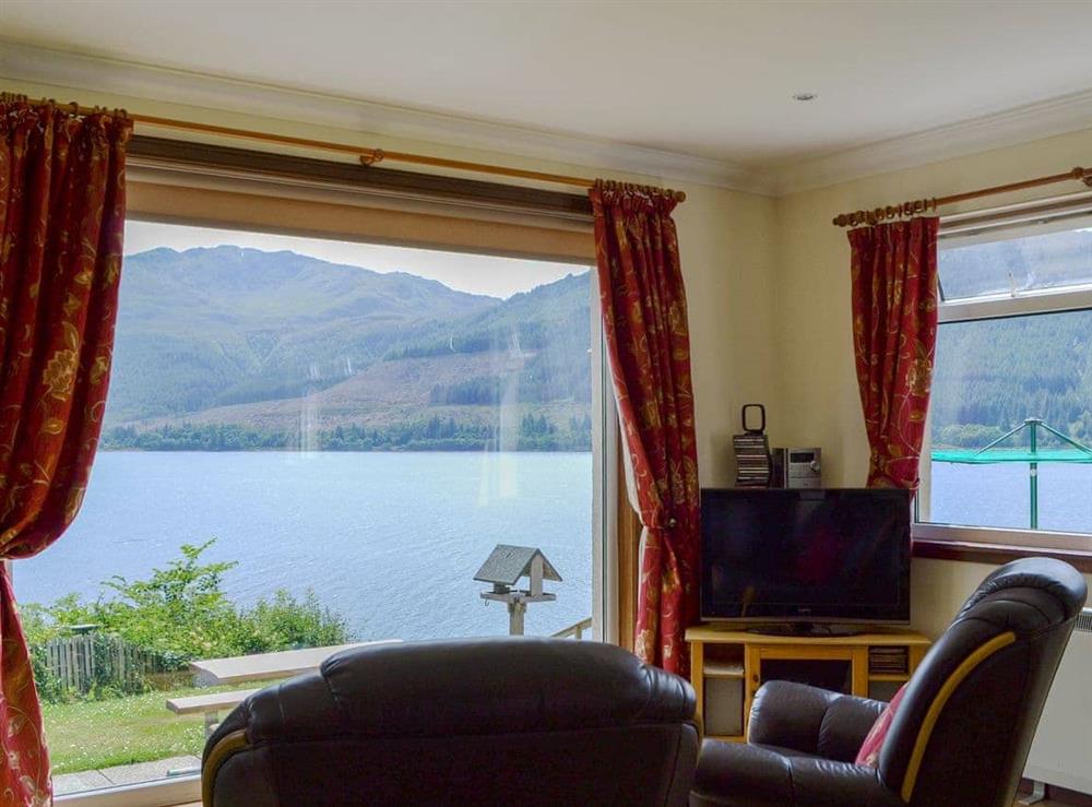 Stunning views of the Loch from the living area at Shoreside in by Inverinate, Kyle, Ross-shire., Ross-Shire