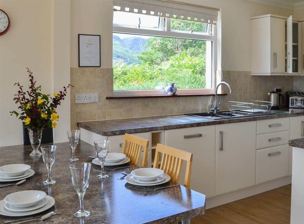 Well equipped kitchen/ dining area at Shoreside in by Inverinate, Kyle, Ross-shire., Ross-Shire