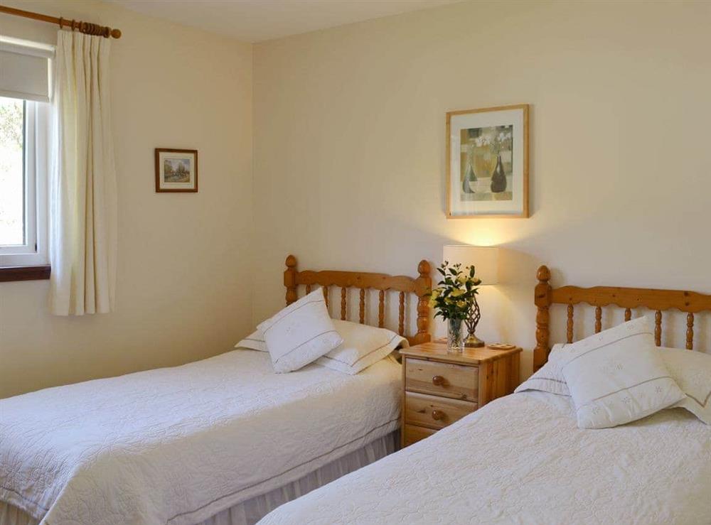 Well presented twin bedroom at Shoreside in by Inverinate, Kyle, Ross-shire., Ross-Shire