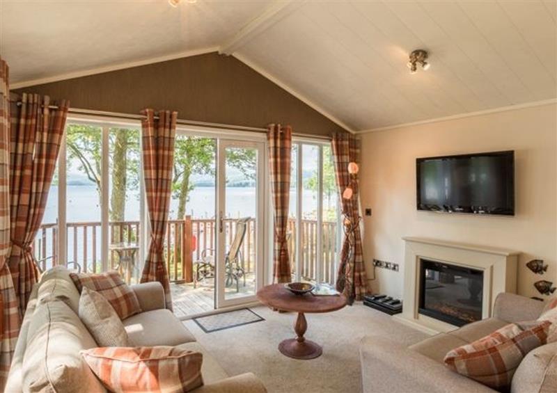 This is the living room at Shoreside Lodge, Bowness on Windermere