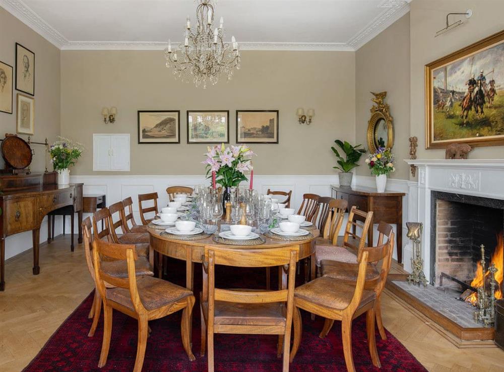 Dining room at Shrewton House in Shrewton, near Salisbury, Wiltshire