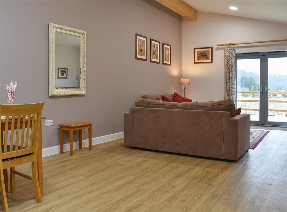 Wooden floored living space at Sids Place in Ringwood, Dorset
