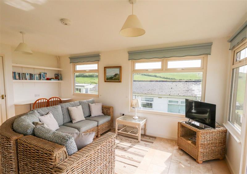 Enjoy the living room at Siesta Chalet, Eype Mouth Chalet Park