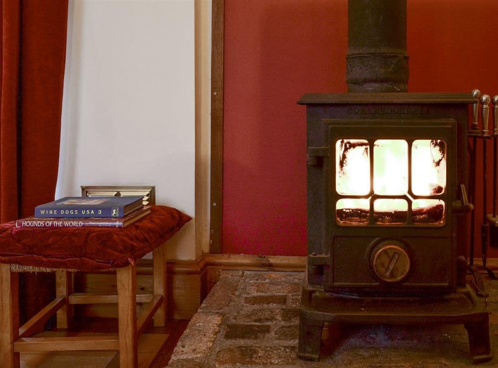Warming wood burner at Silk Hill Stables in High Peak, Derbyshire
