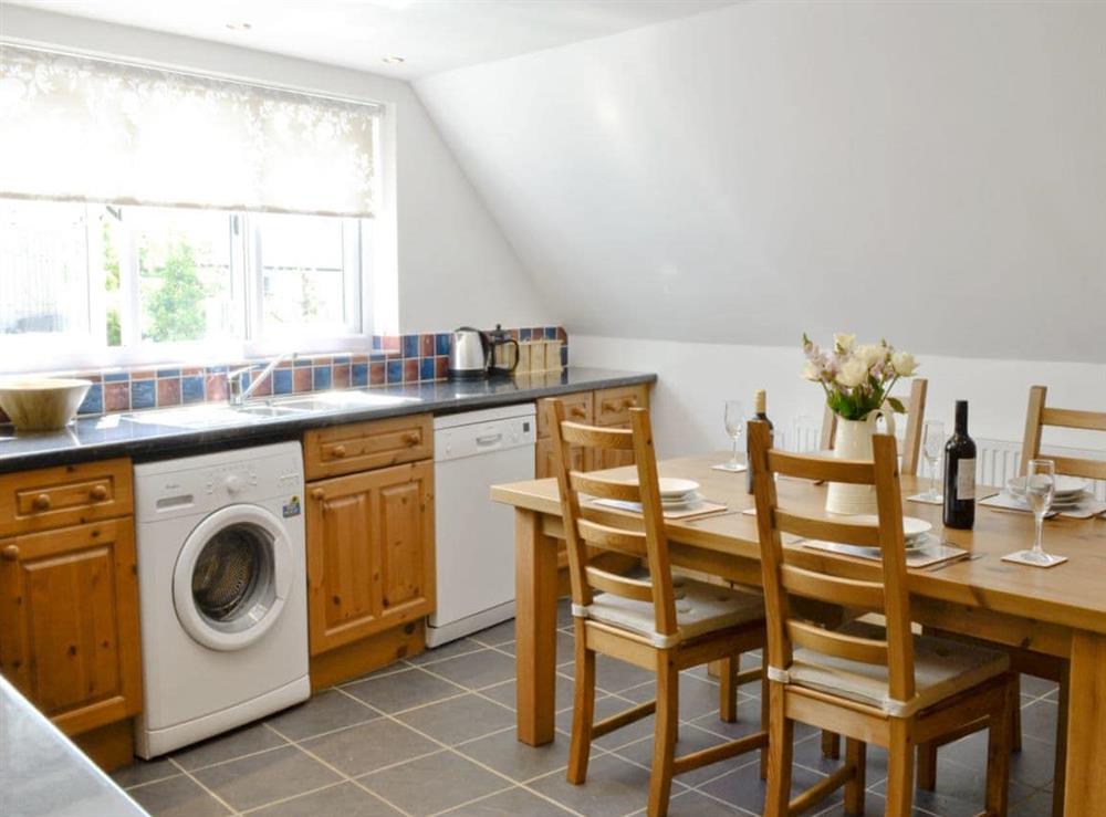 Well equipped kitchen/ dining room at Silver Cottage in Combe Martin, near Ilfracombe, Devon