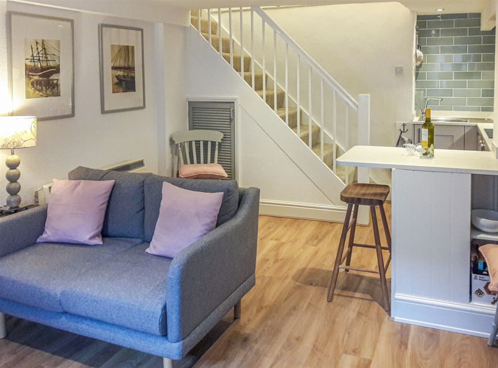 Living area at Silver Cottage in Dartmouth, Devon