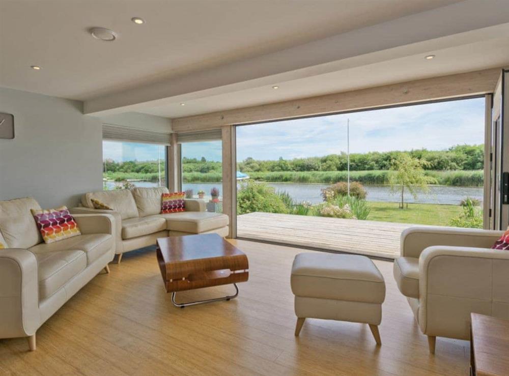 Spectacular views from living area at Silver Dawn in Horning, near Wroxham, Norfolk