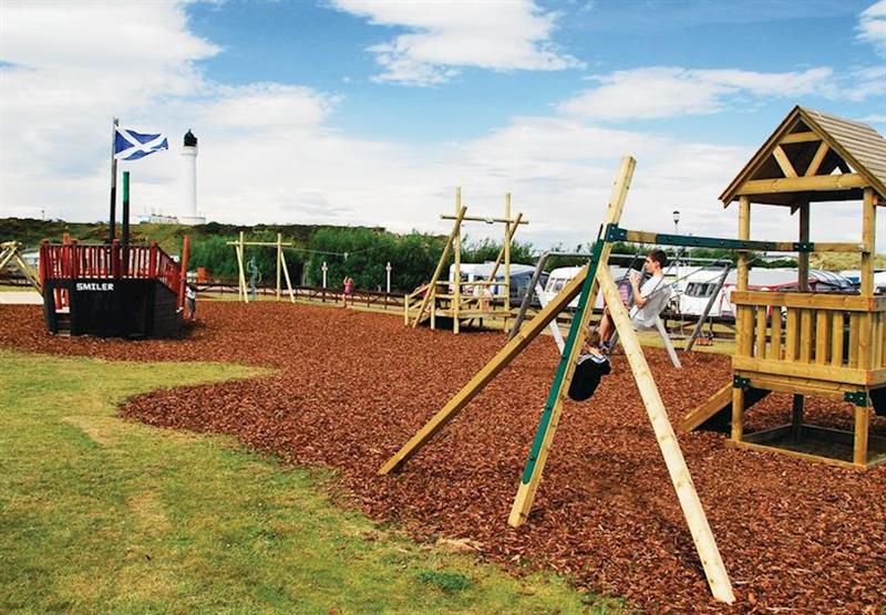 Children’s play area at Silver Sands Holiday Park in Lossiemouth, Moray, Northern Highlands