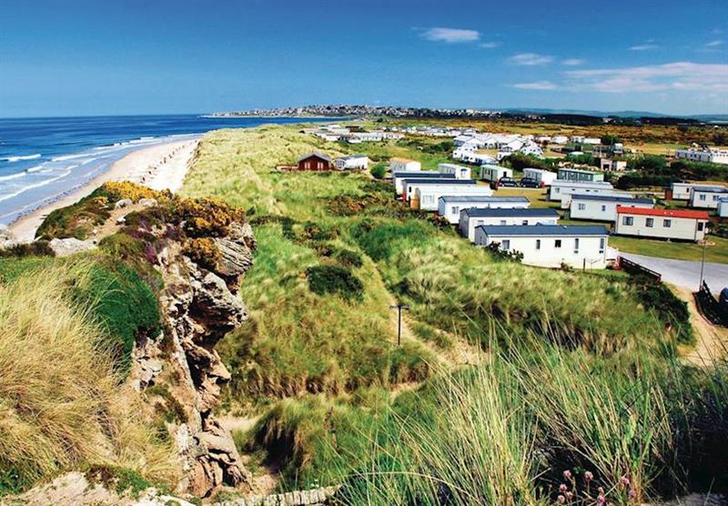 Views from lighthouse at Silver Sands Holiday Park in Lossiemouth, Moray, Northern Highlands
