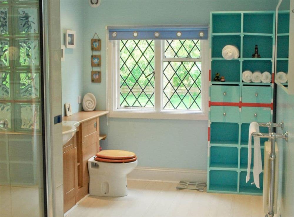 Shower room at Silverland in Hordle, near Lymington, Hampshire