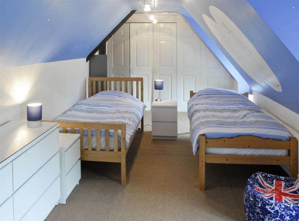 Twin bedroom at Silverland in Hordle, near Lymington, Hampshire