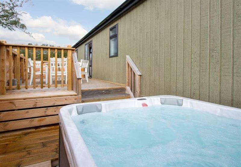 Hot tub in the Kinnoul Lodge at Silverwood in Perth, Perthshire