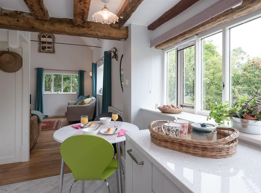 Kitchen with dining area at Simpers Drift in Great Glenham, near Framlingham, Suffolk