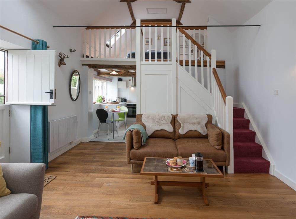 Open plan living space at Simpers Drift in Great Glenham, near Framlingham, Suffolk