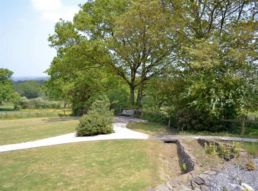 Garden and grounds at Sincocks Farm in Petrockstowe, near Okehampton, Devon