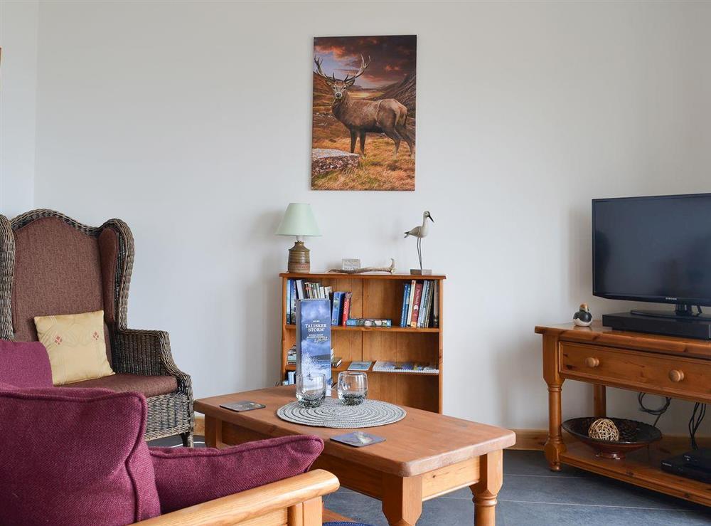 Open plan living space at Single Malt Cottage in Geary, near Dunvegan, Isle of Skye, Isle Of Skye