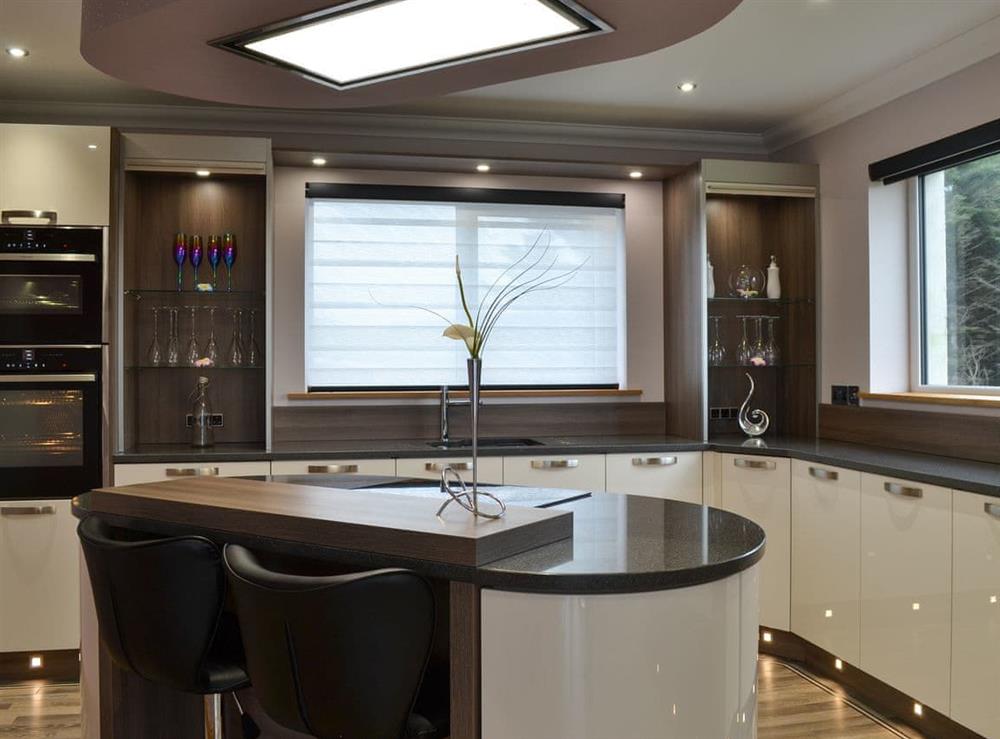 Stunning modern kitchen at Skippers Retreat in Clachan Sands, Isle of North Uist, Scotland