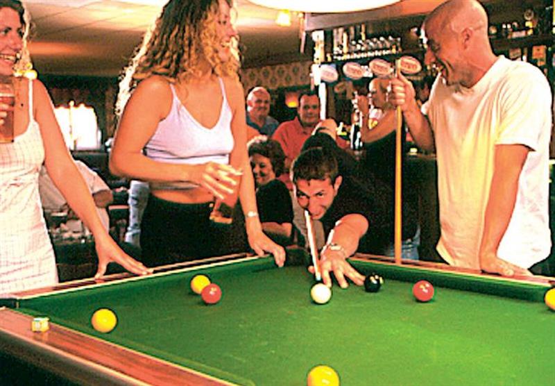 Pool tables at Skipsea Sands in Skipsea, Yorkshire